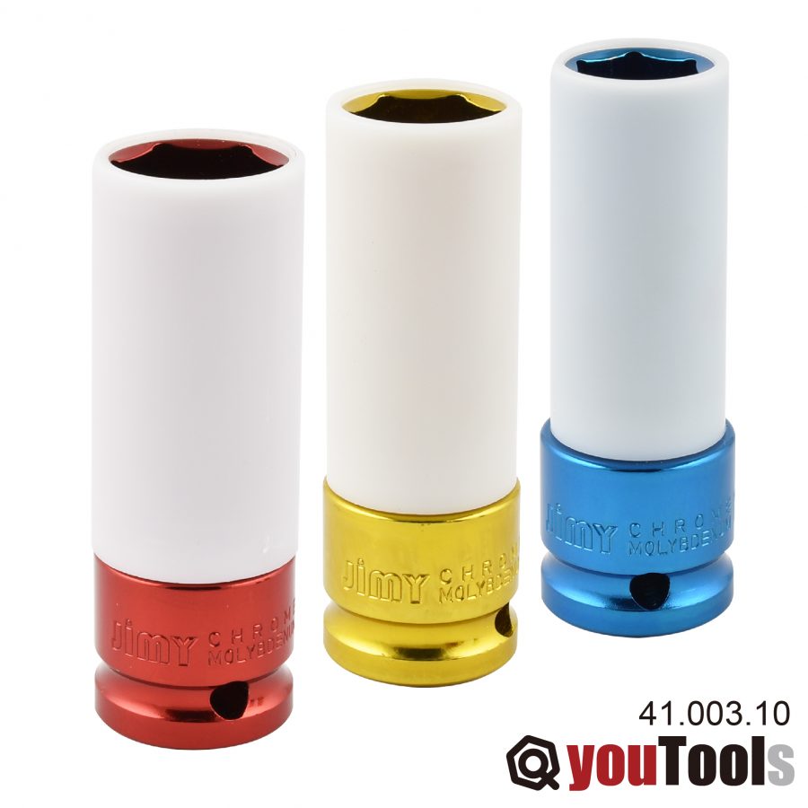 3PC 1/2″ Drive Thin Wall Lug Nut Deep Impact Socket CrMo Steel YouTools