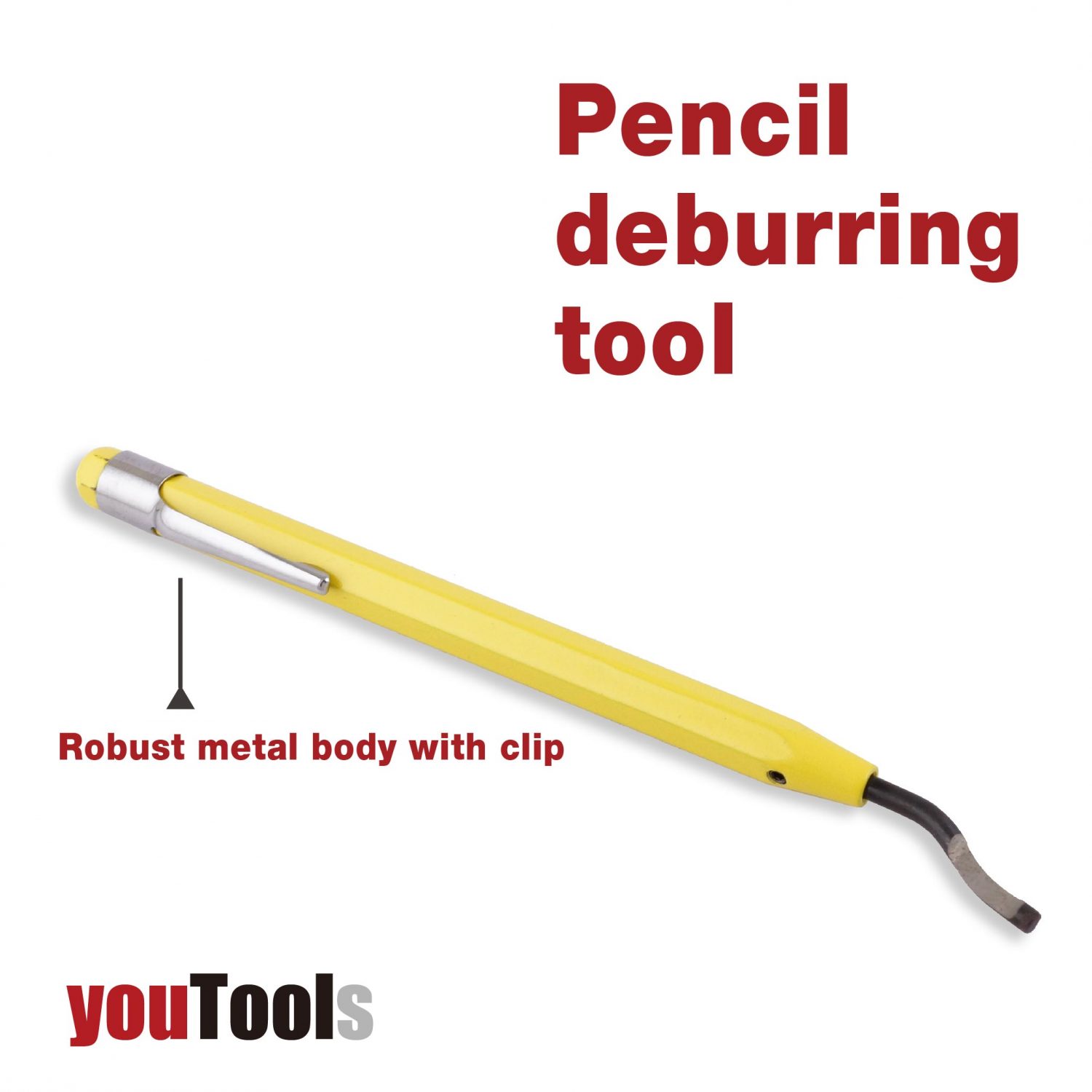 Pencil Deburring Tool Metal Body + 10 blades YouTools