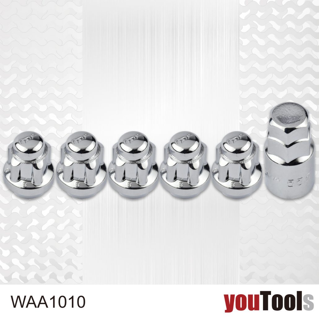 Anti theft shop wheel lock nut