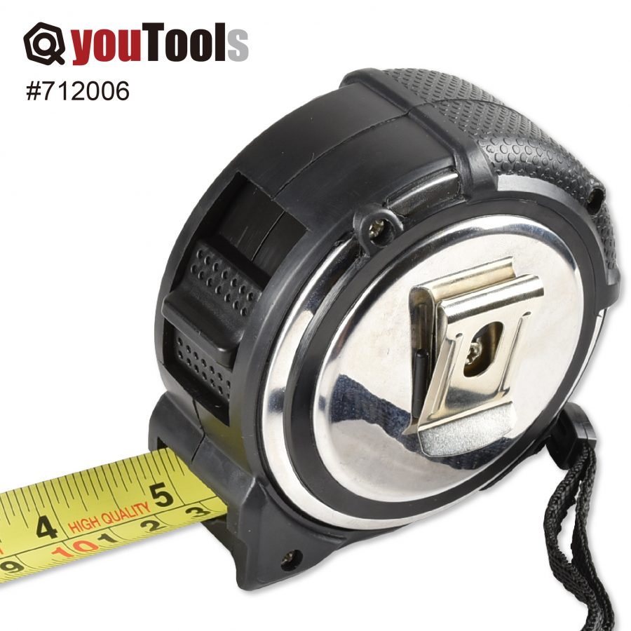 8 Meter / 27ft x 25 mm / 1 inch Tape Measure with Steel Case YouTools