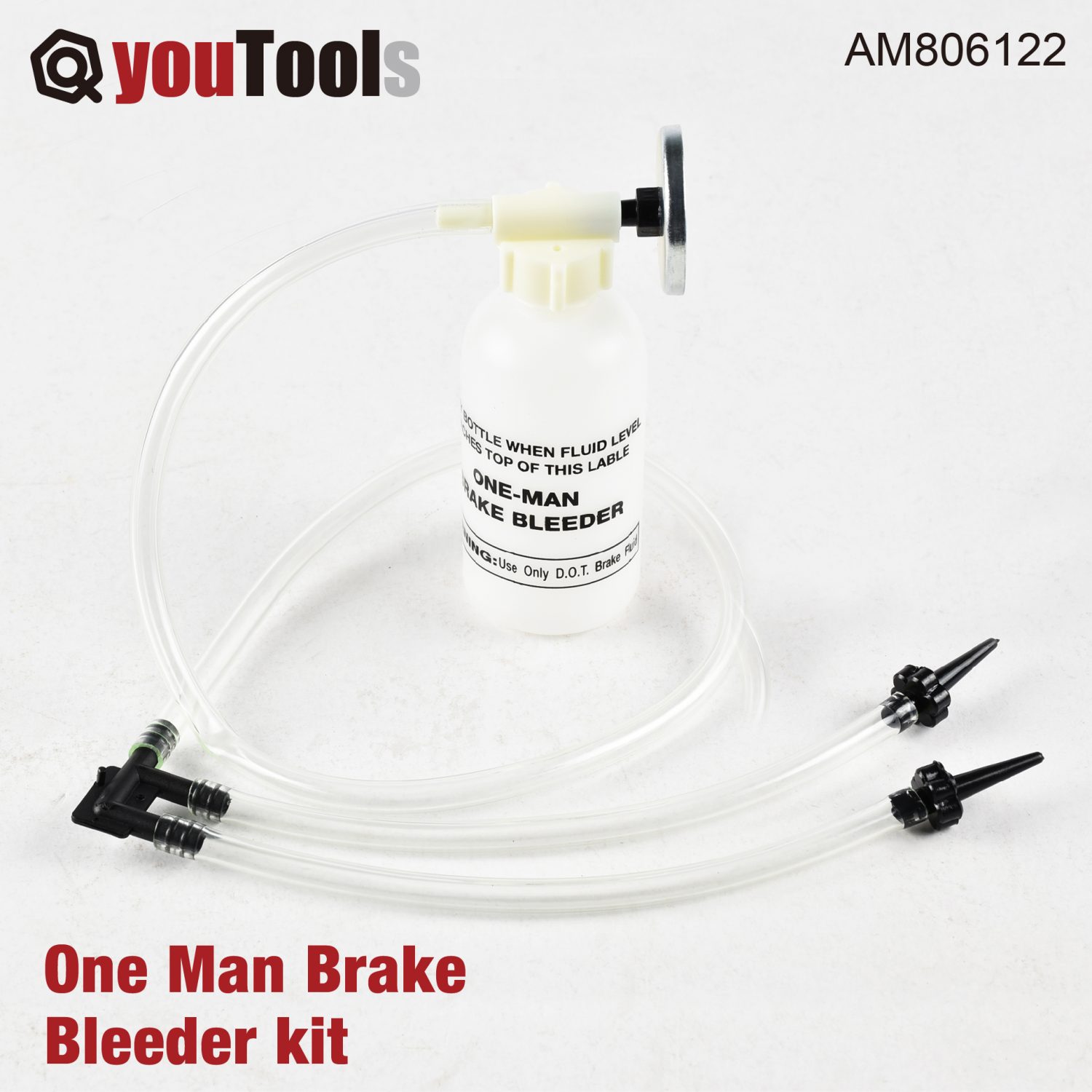 One Man Brake Oil Bleeder Kit with Pad to Hold Collection
