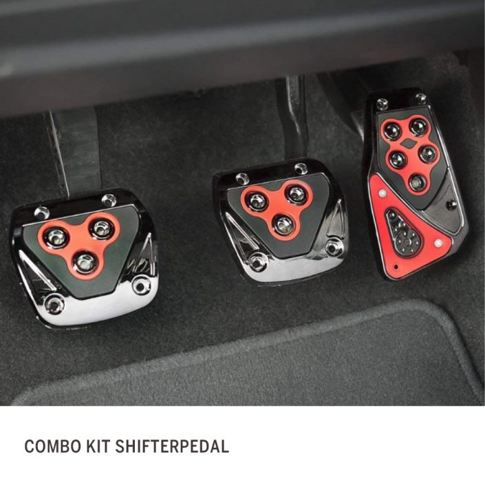4PCE Shifter Pedal Combo Kit Shift Gear Knob Pedal Pads RED YouTools