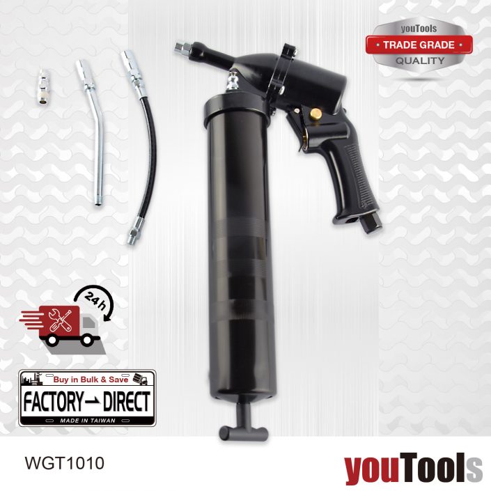 2in1 Continuous Shot Air Grease Gun 4 Jaw Strong Coupler Heavy Duty 3