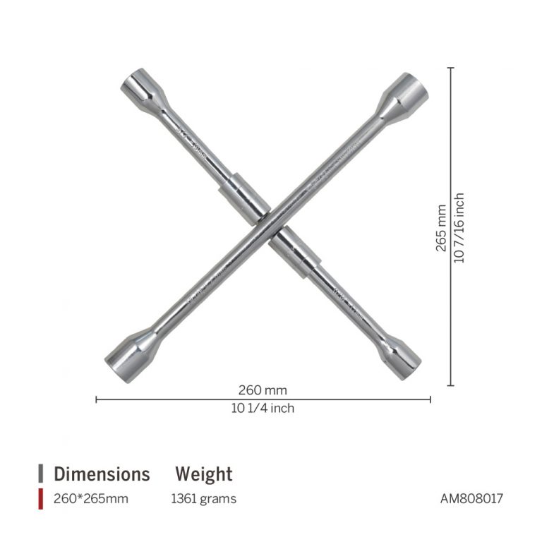 Stowable FourWay Lug Wrench 17 19 21 22 mm YouTools